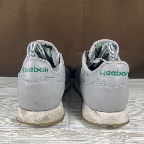 Reebok Classic Gray Leather Low Top Athletic Sneaker Shoe Womens 9.5 - Picture 9 of 11